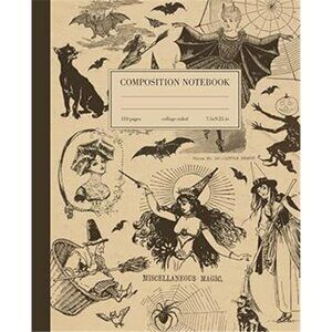 Composition Notebook College Ruled: Vintage Witch Illustration | Halloween